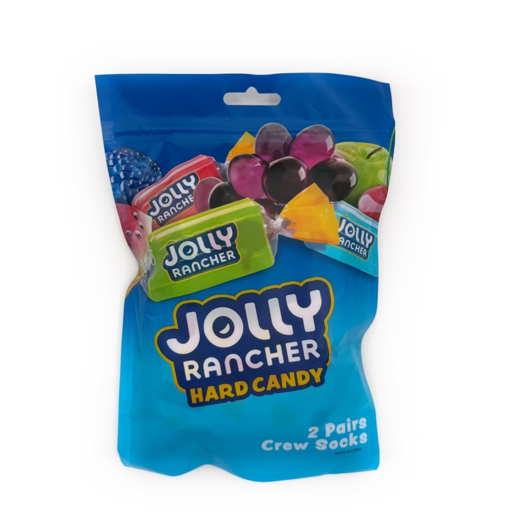 Jolly Rancher Candy Crew Socks Womens Novelty Gift Watermelon Cherry Pink Red